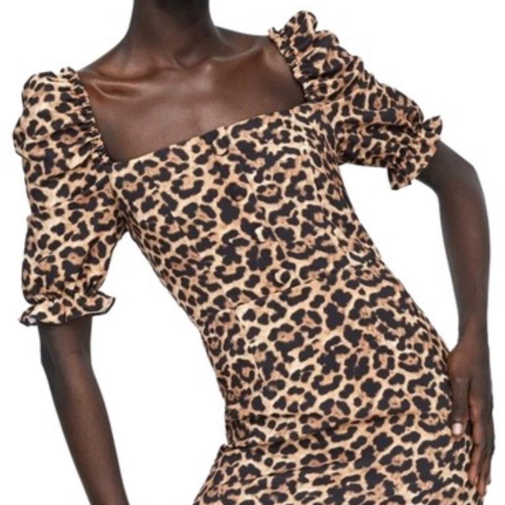 Zara leopard cocktail dress